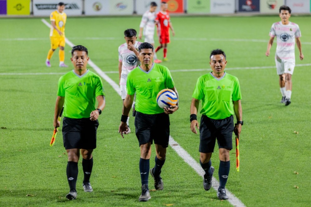 Match officials in action at the Nagaland Super League. (Photo Courtesy: Talimoa Pongen)