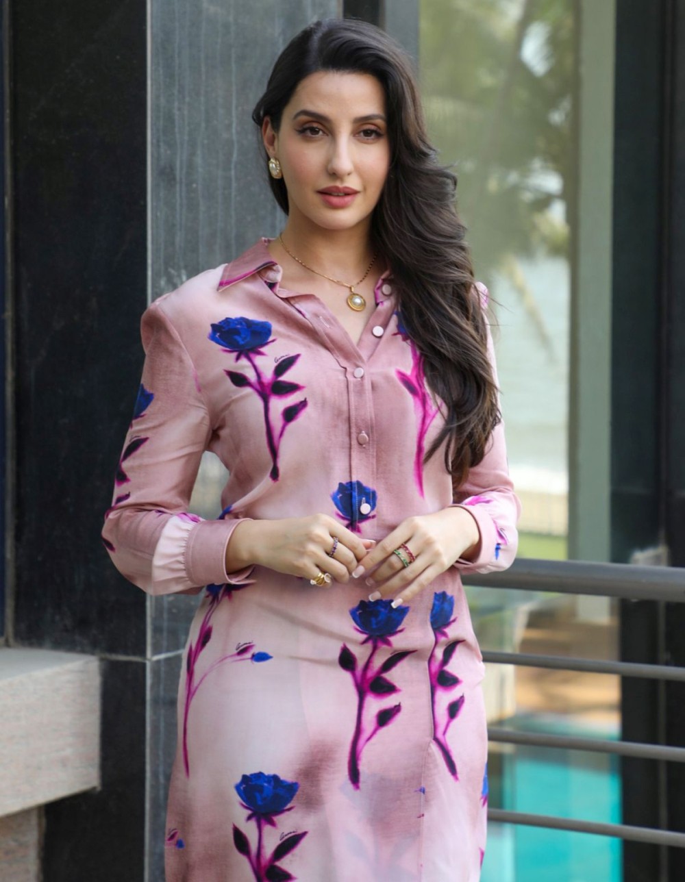 Mumbai: Actress Nora Fatehi during the promotion of their upcoming film 'Be Happy' at Novotel Juhu in Mumbai on Wednesday, March 05, 2025. (Photo: IANS)