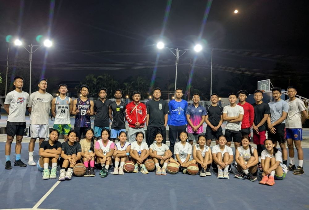 Players for representing Nagaland in the upcoming Under-23 National Basketball Championship, from March 18-24 in Guwahati, Assam pose for lens. (Photo Courtesy: NBA)