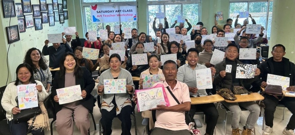 Participants of the art teacher upskilling workshop.