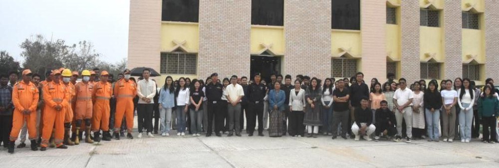 12th Battalion National Disaster Response Force, Kohima conducted a mock drill on disaster management at the College of Veterinary Science & A.H., Jalukie, Peren on March 12.