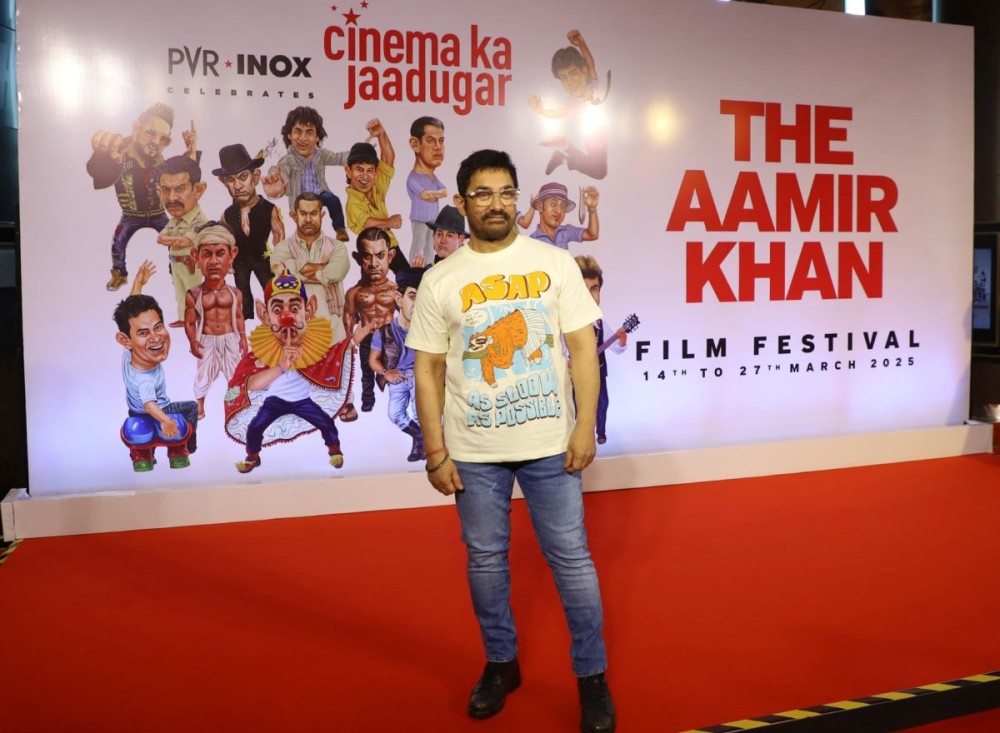 Mumbai: Bollywood actor Aamir Khan graces the launch of the Aamir Khan Film Festival, showcasing his own films, in Mumbai on Sunday, March 09, 2025. (Photo: IANS)