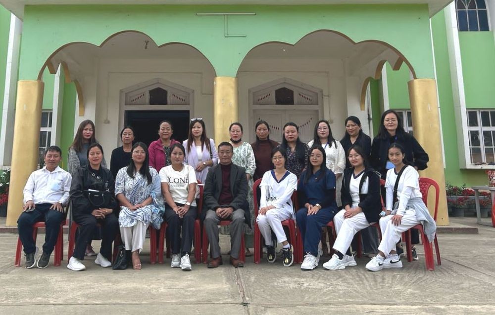 Dr N Mhonchan Kithan along with the medical staff during the special NCD screening Drive at Wokha Town Baptist Church on March 23.