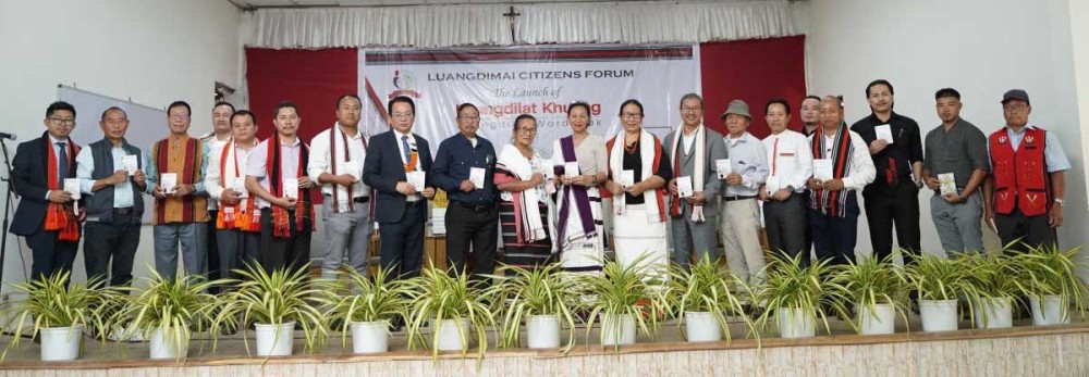 The "Luangdilat Khuang," a common language wordbook for the Zeliangrong community, was officially launched on Tuesday at the Jubilee Hall of St. Xavier Church in Jalukie Town.