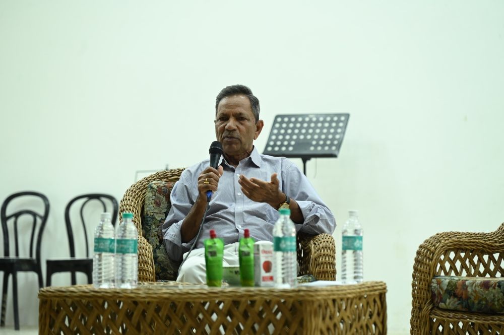 Prof. G.V.C. Naidu, former Founding Chairperson of the Centre for Indo-Pacific Studies at Jawaharlal Nehru University, New Delhi, speaks on the evolving dynamics of India-China relations at Patkai Christian College on April 24.