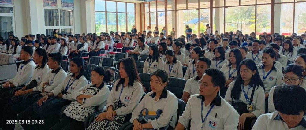 Section of students attending the World Health Day held on April 7.