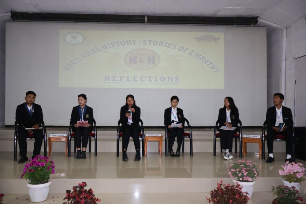 Students sharing their experiences on documenting Naga Oral History on April 7.