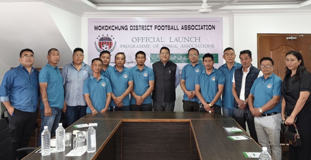 MDFA officials with Sharingain Longkumer, Speaker of the Nagaland Legislative Assembly, during the official launch of the Zonal Associations at Whispering Winds, Mokokchung on April 15. (Morung Photo)