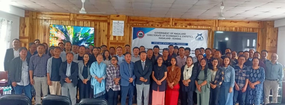 Akunu S Meyase and Neidilhou Keditsu along with Resource Persons and others during Training on NSS 80th Round “Household Social Consumption on Health” on April  23.