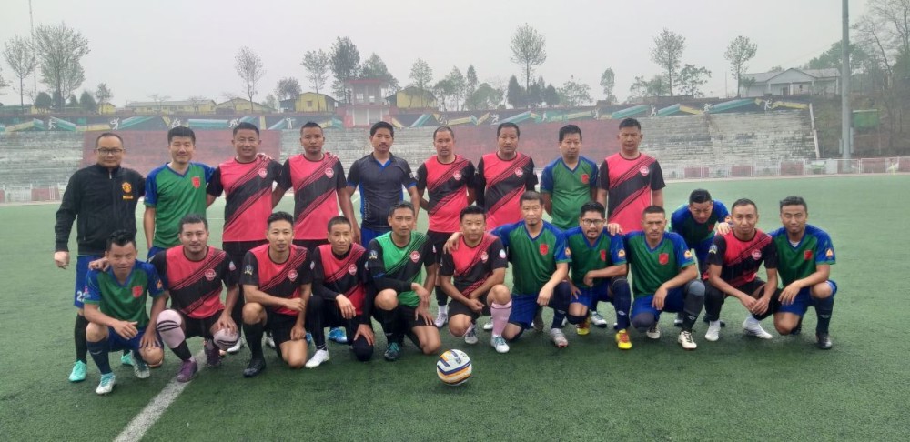Players of Unity FC and Morung United on April 11.