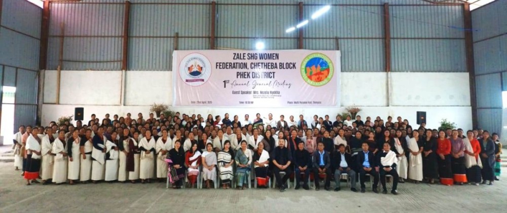 Dignitaries and others during the annual general meeting of Zale SHG Women Federation on April 22.