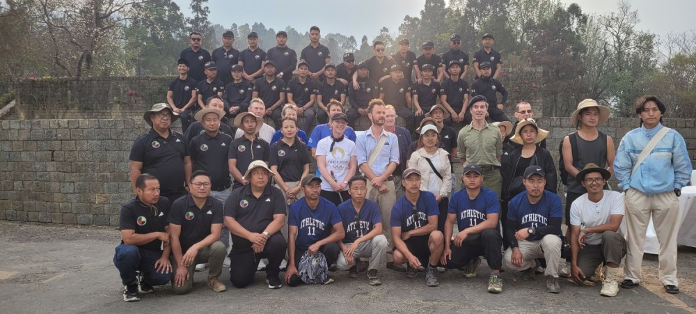 Officials and others at 2nd World War Cemetery Kohima on April 3 at Kohima. (Morung Photo)