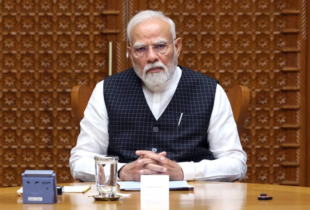 New Delhi: Prime Minister Narendra Modi chairs the Cabinet Committee on Security (CCS) meeting in New Delhi, Wednesday, April 23, 2025. (Photo: IANS)