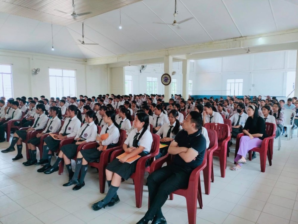 Students attend the Indian Army outreach programme at Cornerstone Higher Secondary School, Dimapur on April 11. (Photo: Ministry of Defence)