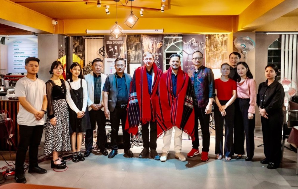 Theja Meru with Tim Bennett-Hart and others on March 31.