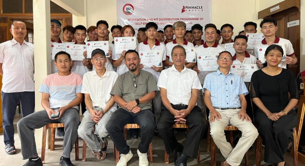 Pinnacle Skills organised a certification and kit distribution programme for the fourth batch of self-employed barber project, at Sematila Training center, Dimapur.