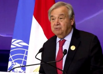 UN Secretary-General Antonio Guterres expresses concern over Indian military operations across the Line of Control and the international border, calling for de-escalation. (IANS File Photo)
