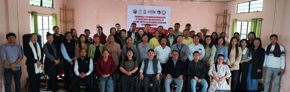 Phek DC and others during Awareness prog on prevention of child marriage at Phek town on May 2.