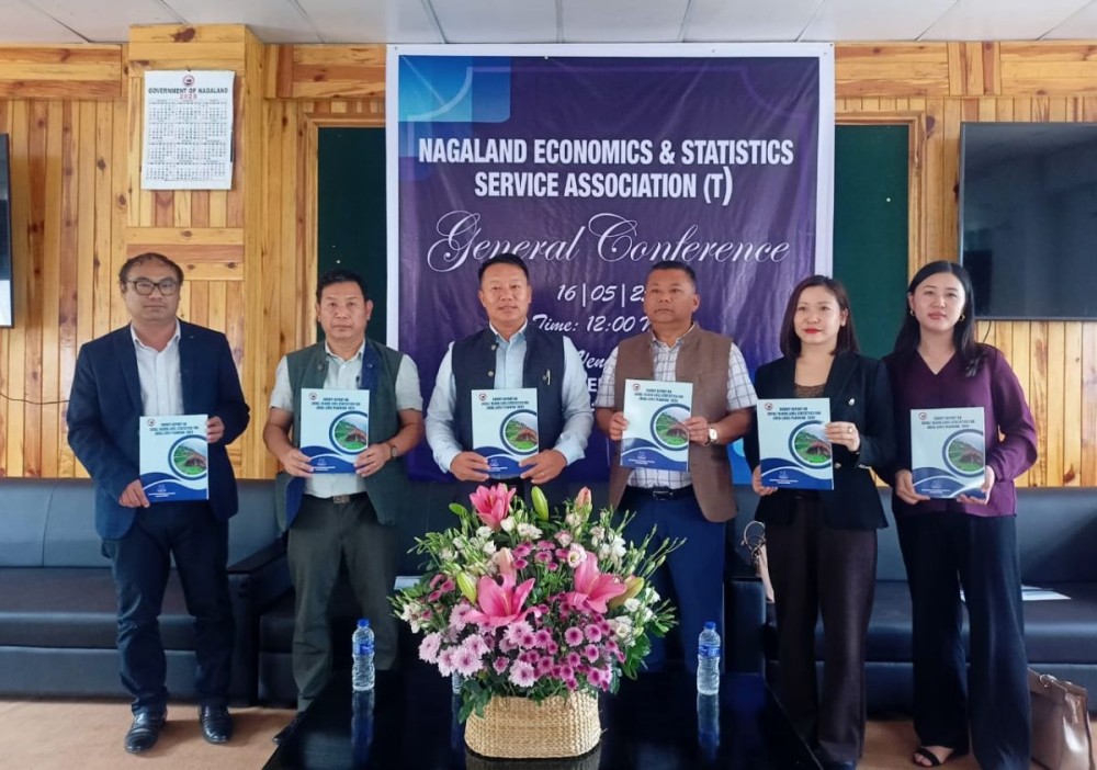 Neidilhou Keditsu releases Survey Report on Local/Block Level Statistics for Local Level Planning 2024 in Kohima on May 16.