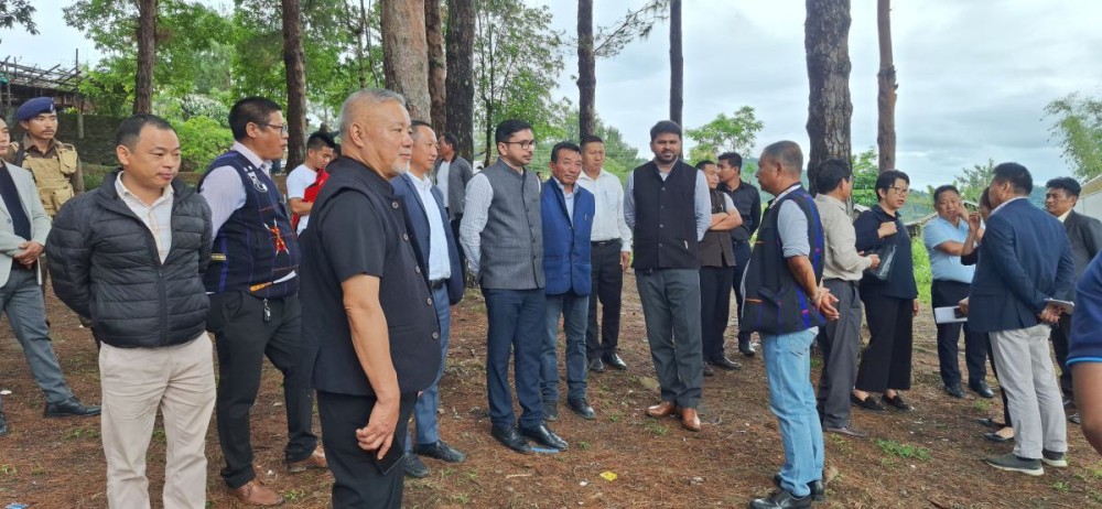 Advisor Dr Kekhrielhoulie Yhome conducted an inspection visit to GHSS Wokha to review ongoing infrastructural development initiatives in the district on May 26.
