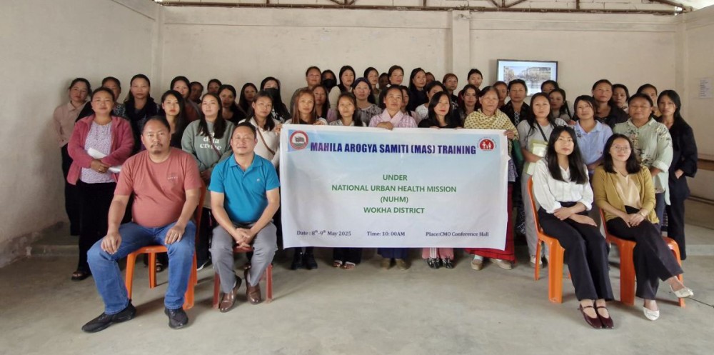 Resource persons and participants at the MAS training under NUHM held at the CMO Office, Wokha on May 8 and 9.