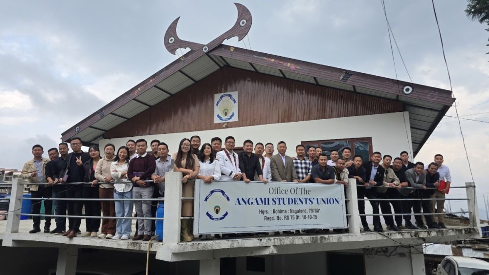 The new ASU and outgoing team with others on May 5 in Kohima.