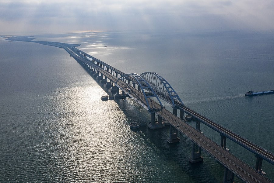 Kerch bridge in Crimea. (IANS Photo)