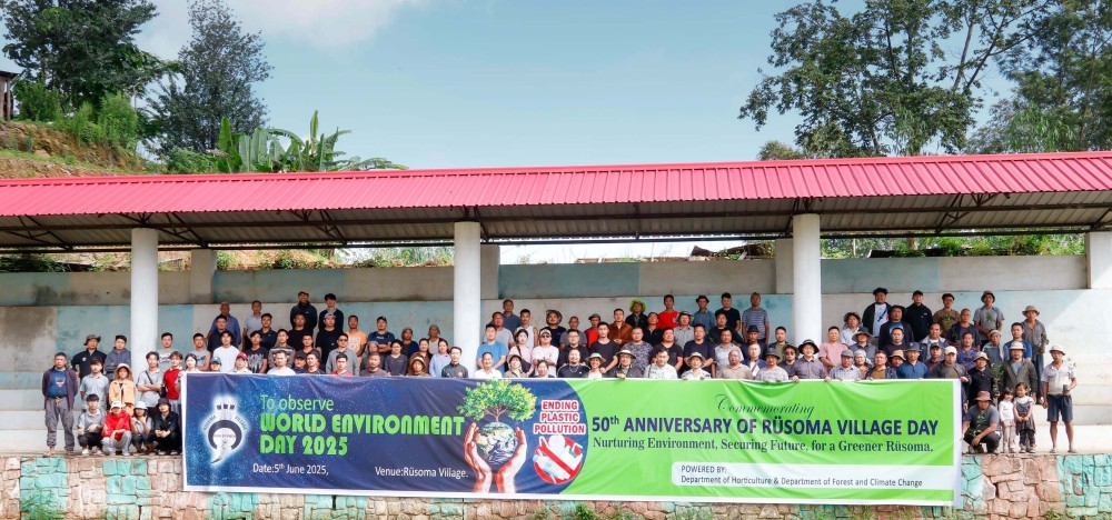 Participants during World Environment Day 2025 at Rüsoma village on June 5.