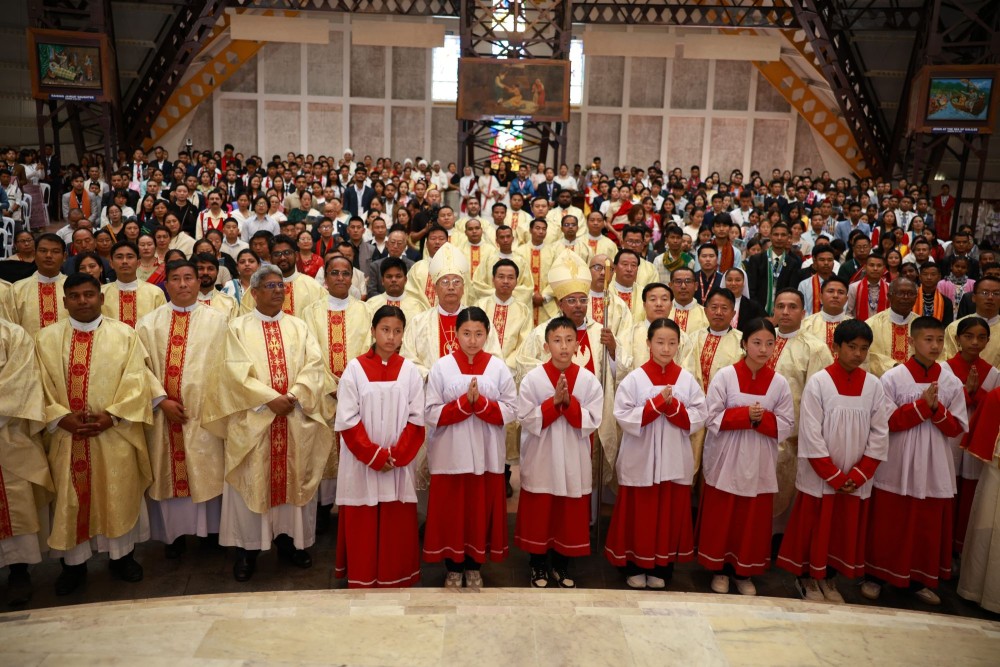 Most Rev Dr James Thoppil with others after the celebration of the Holy Eucharist on June 29.