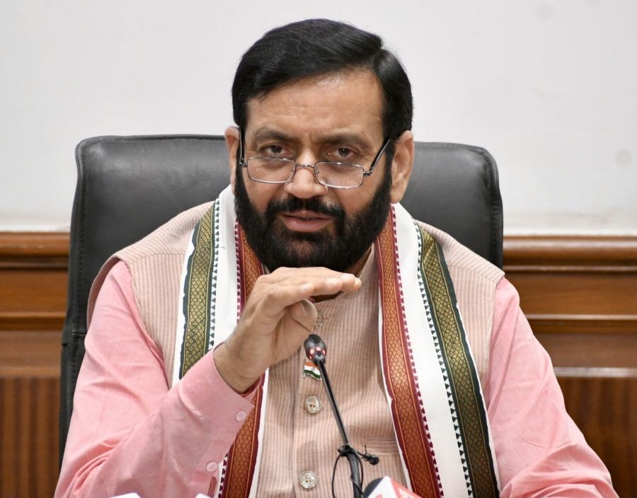 Haryana Chief Minister Nayab Singh Saini addresses a press conference in Chandigarh on Monday, May 5, 2025. (IANS File Photo)