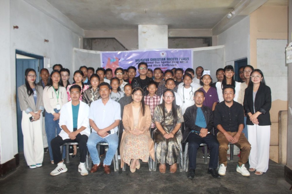 Linoto Awomi, Project Director of SCS along with others at the programme on June 26. (Morung Photo)