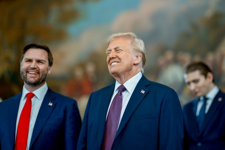 U.S. President Donald Trump and Vice President JD Vance at the 60th Presidential Inauguration Ceremony at White House in Washington on Tuesday, January 21, 2025. ( IANS File Photo)
