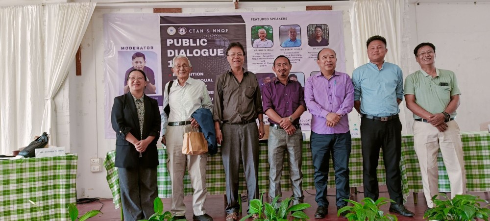 Featured speakers at the CTAN-NNQF Public Dialogue at AWO Hall, Kohima on June 7.