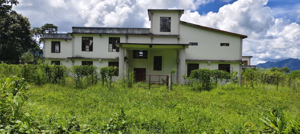 The District Institute of Education and Training (DIET), Longleng, stands locked and choked with weeds, years after construction.
