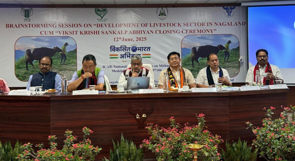 Guests and participants during the inaugural session of 'brainstorming session on the development of the livestock sector in Nagaland’ held in Kohima on June 12. (Morung Photo)