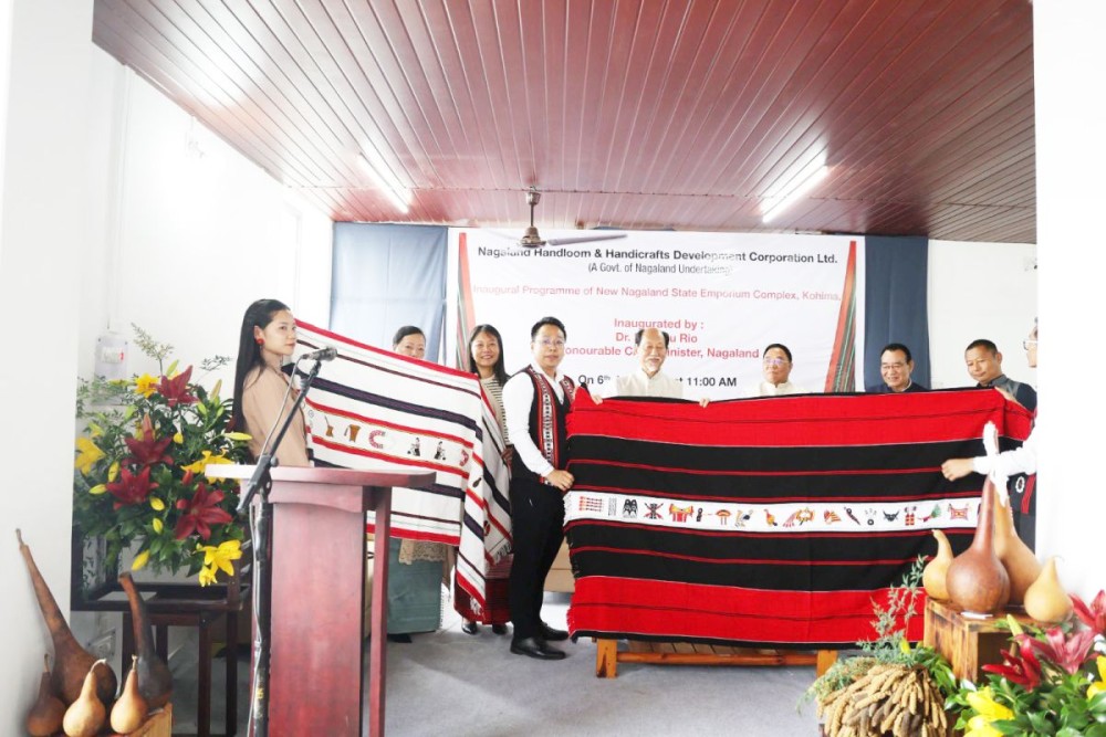 Chief Minister, Dr. Neiphiu Rio and Advisor, Hekani launched the Naga Unity Shawls at Kohima on June 6.