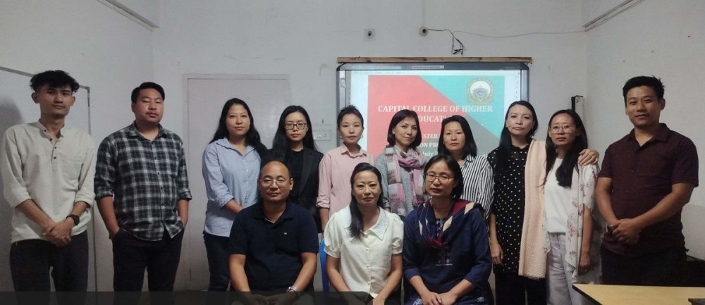 Resource persons with participants of teachers’ orientation programme in Kohima on July 7.