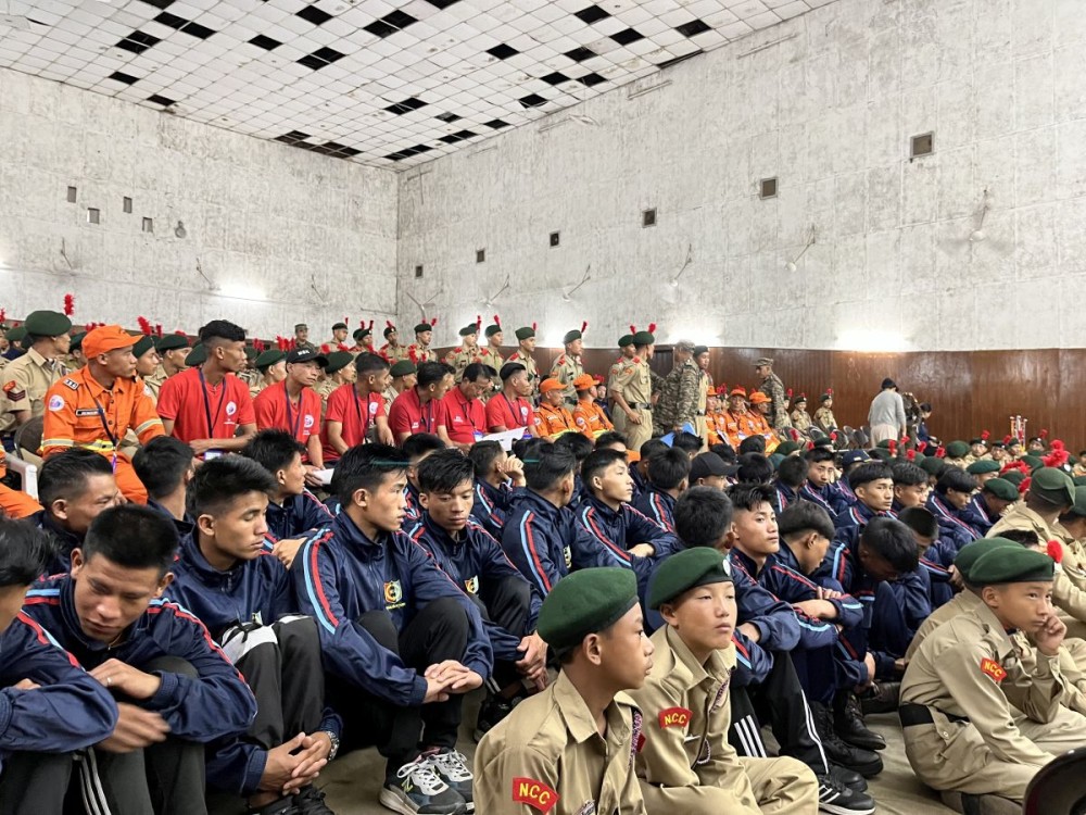 Participants during the opening ceremony of the disaster response training programme.