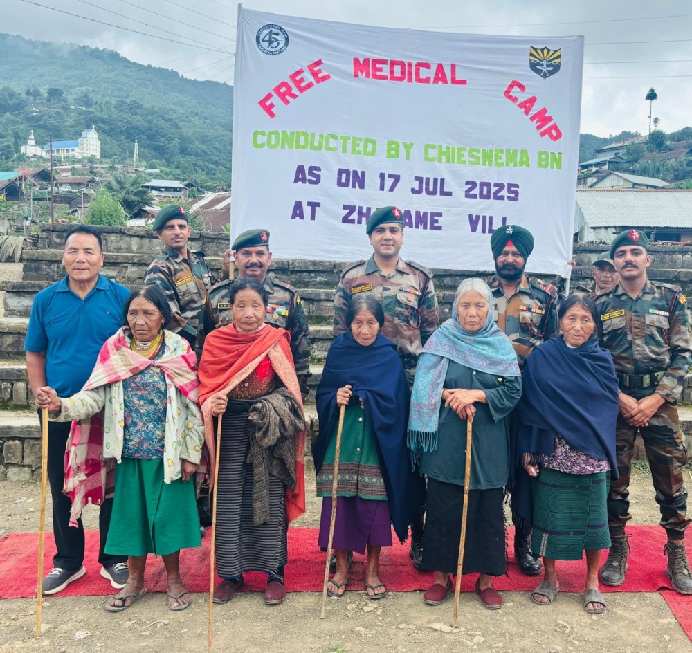 Free medical camp was organised at Zhavame village on July 17.