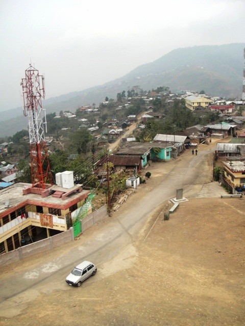 A bird-eye view of Chuchuyimpang village under Mokokchung district. This village has started taking the initiative of widening the roads inside the village up to 31 feet in wide as part of its VDB developmental activities. (Morung Photos)