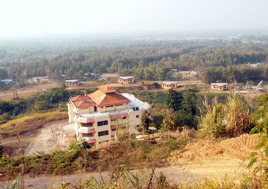 A partial view of the permanent site of NIT Nagaland campus at Chumukedima, some 14 km from Dimapur, Tuesday. NIT Nagaland, formerly functioning from NIT Silchar, is scheduled to start functioning at the Chumukedima campus from February this year. (Morung Photo)