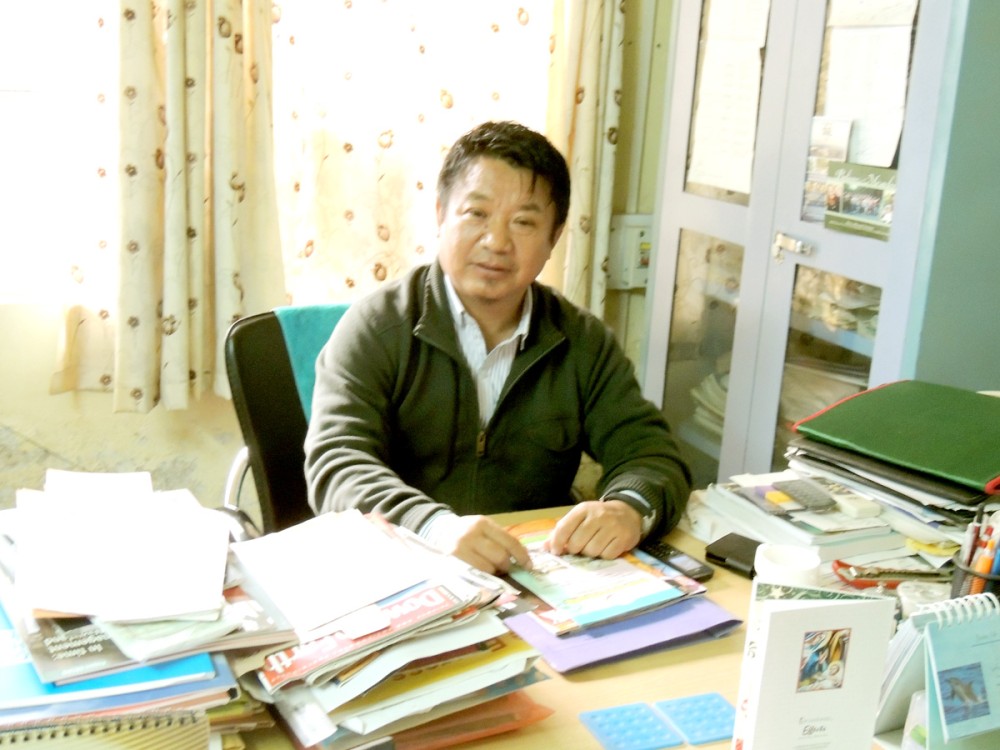 W Chenithung Humtsoe, Executive-Director, Bethesda Youth Welfare Centre, at his office at the Centre’s Headquarter at Walford, Dimapur. (Morung Photo)