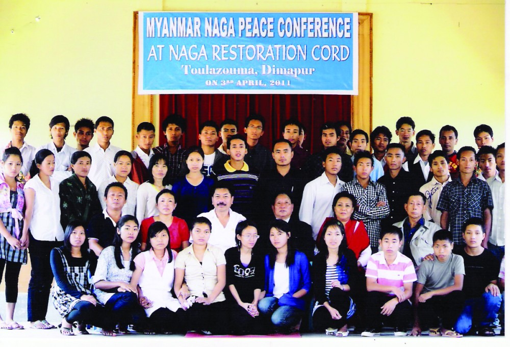 Participants of the Myanmar Naga Peace Conference at Naga Restoration Cord held at Toulazouma, Dimapur on April 3.