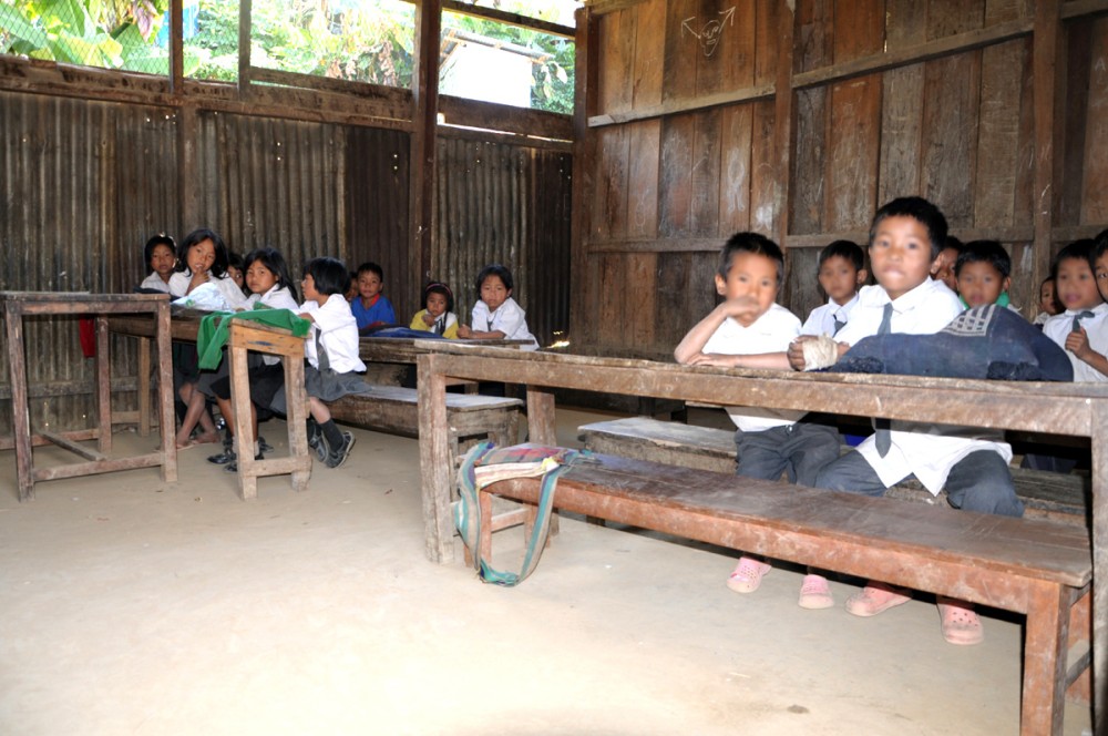 Students from a Government Primary School seen in their classroom in a remote village under Tuensang district. Learning process for the young students in more than 2000 Government Primary Schools in Nagaland has been greatly affected due to delay in supply of textbooks to the students. (Photo: Imojen Jamir)