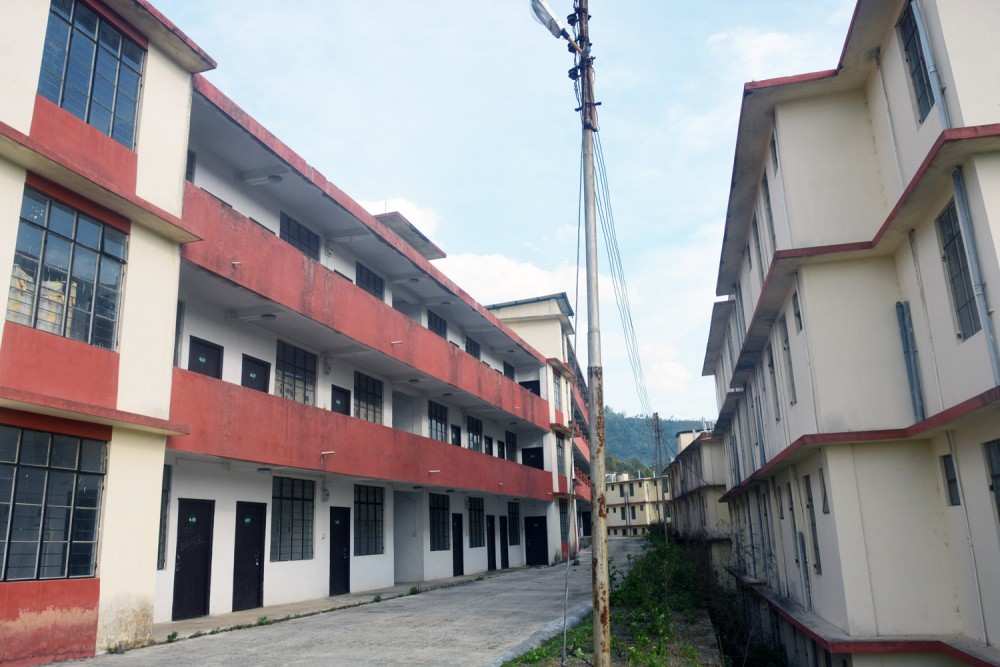 JnNRUM dwelling units at K Badze, Kohima which was completed in 2013 but remain unoccupied due to controversies plaguing the housing scheme. (Morung Photo)