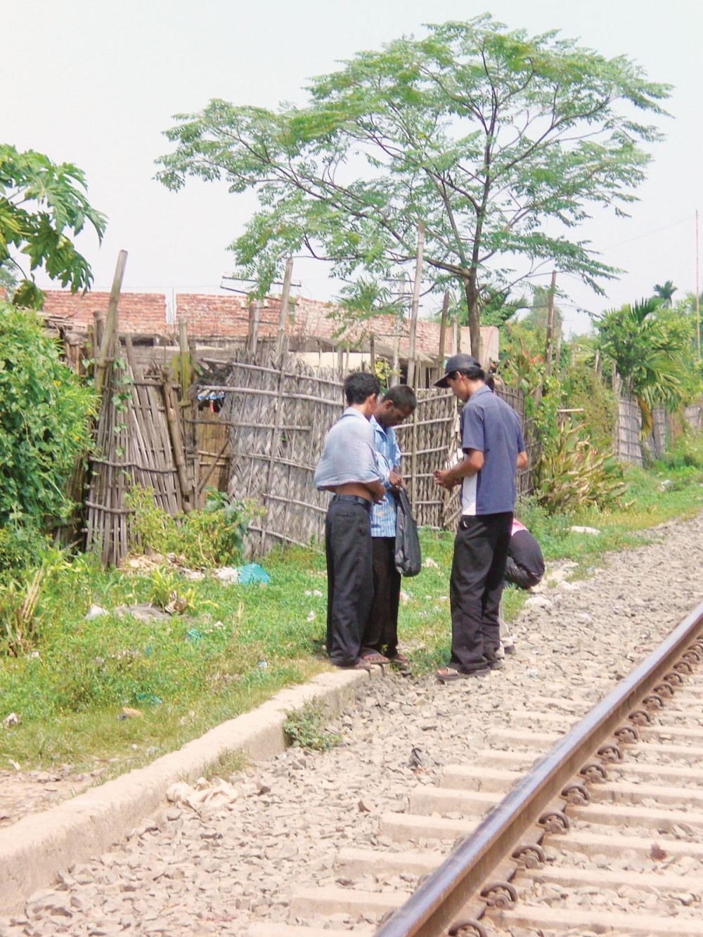 A SHADY BUSINESS: Drug users and peddlers engage in selling banned drugs on September 23 at the rail tracks in Lahorijan, Karbi Anglong, Assam near Nagaland Border. (MExPix)