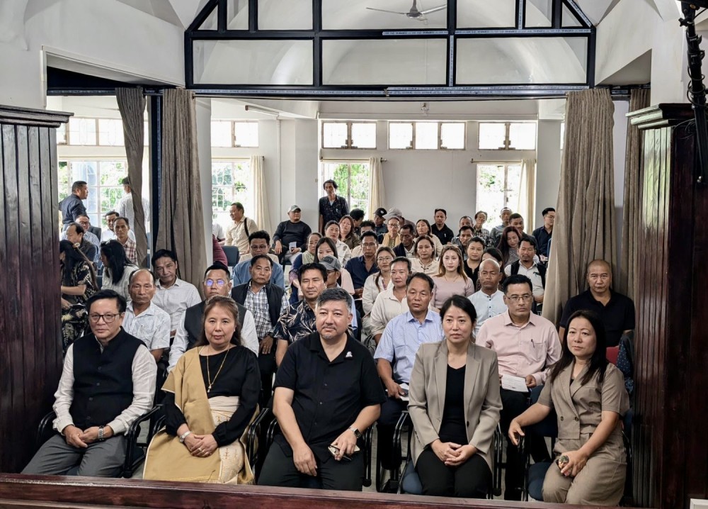 Abu Metha with officials and participants during the sensitization training on ‘News & Photo Reporting & PA System Coverage’ held in Kohima on August 27.