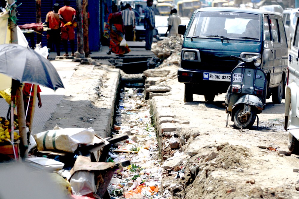 A garbage-clogged drain seen here at Marwari Pati in Dimapur, August 11. Nagaland and her citizens continue to be challenged by the idea of civic sense and hygiene. (Sorei Mahong/ Photo)