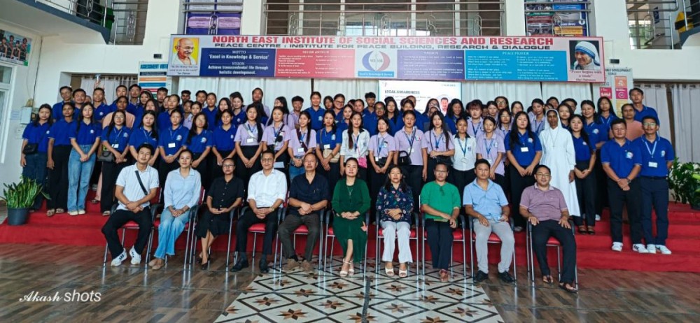 Participants of the Legal Awareness Programme on the theme “Legal Awareness for Social Justice and Community Empowerment” organised by the Community Development Forum, NEISSR at BAM Hall, Chümoukedima, on August 23.