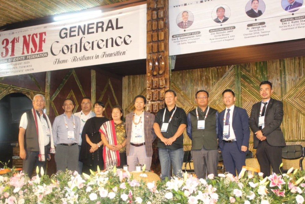 Panelist of the discussion on the theme, "Youth as the Bridge to Our Political Future" during the second day of the 31st Naga Students’ Federation General Conference at Tseminyu on August 28. (Morung Photo)